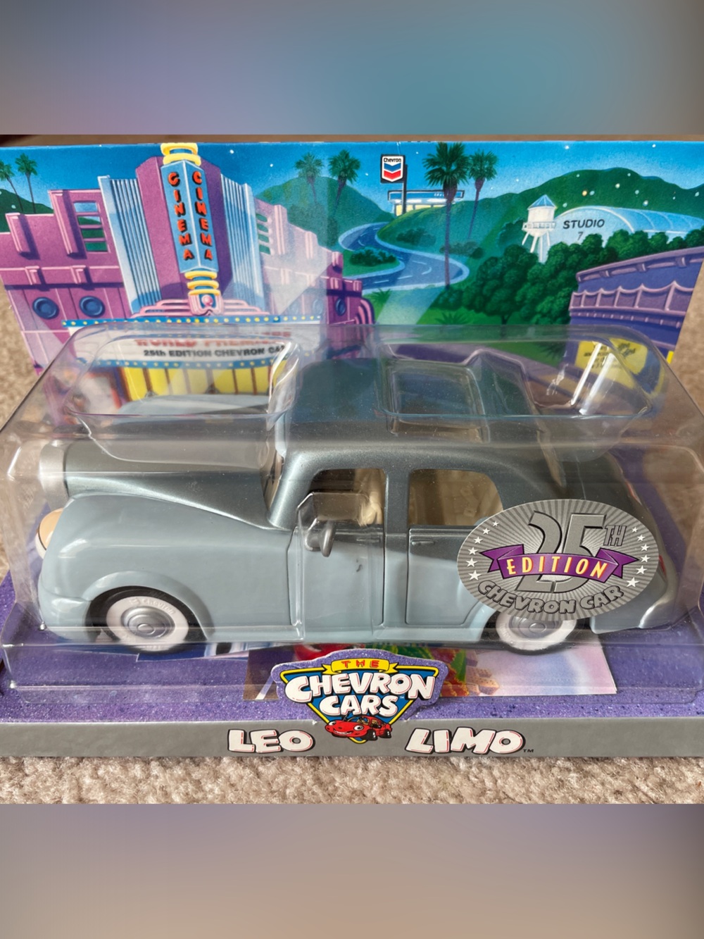 Chevron Leo Limo Kids Toy Car - Silver/Gray Edition